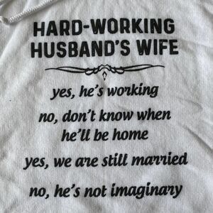Hardworking Husband's Wife Hoodie White Medium